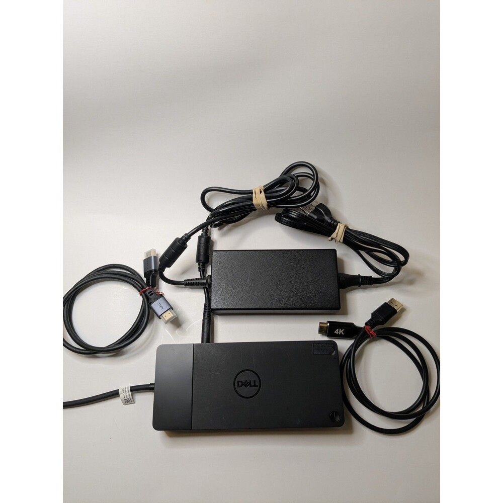Dell WD19TBS Thunderbolt Docking Station +  Dell 180W Power Adapter Plus 2 Cords